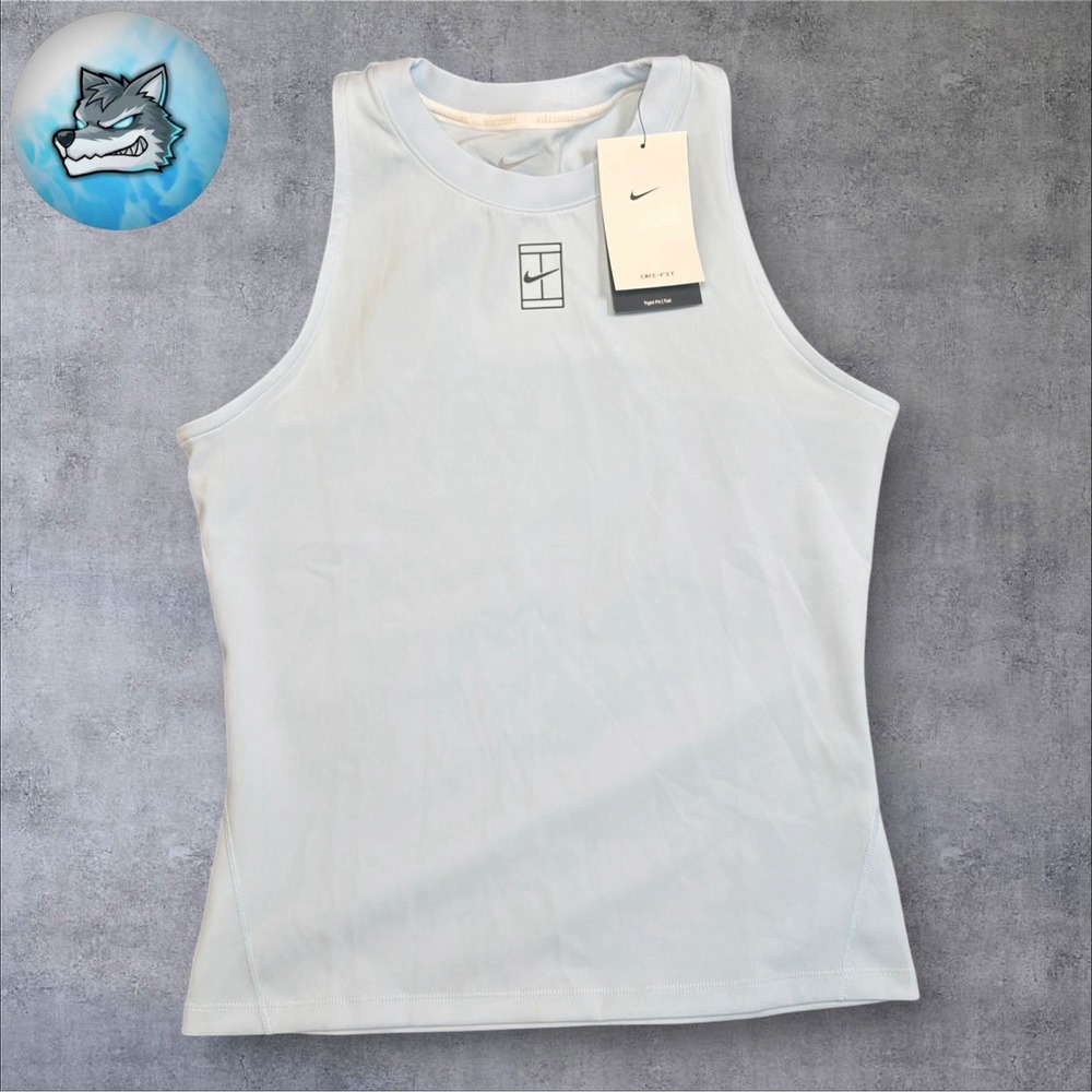 Nike Court Advantage Dri-FIT Tennis Tank Top Blue Wmn Sz Medium-Tall FZ6666-441